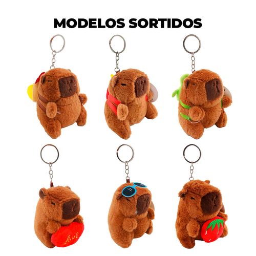 Chaveiro Capivara de Pelúcia 9cm em Poliéster FWB