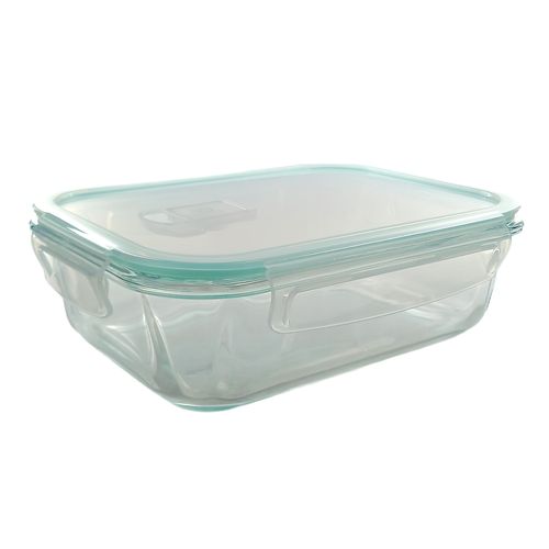 Pote Hermético Retangular 1040ml em Vidro Bela Flor