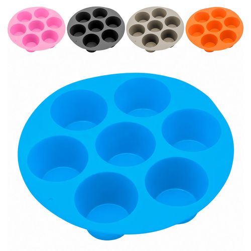 Forma Cupcakes 7 Cavidades 21x21x4,3cm em Silicone Kehome