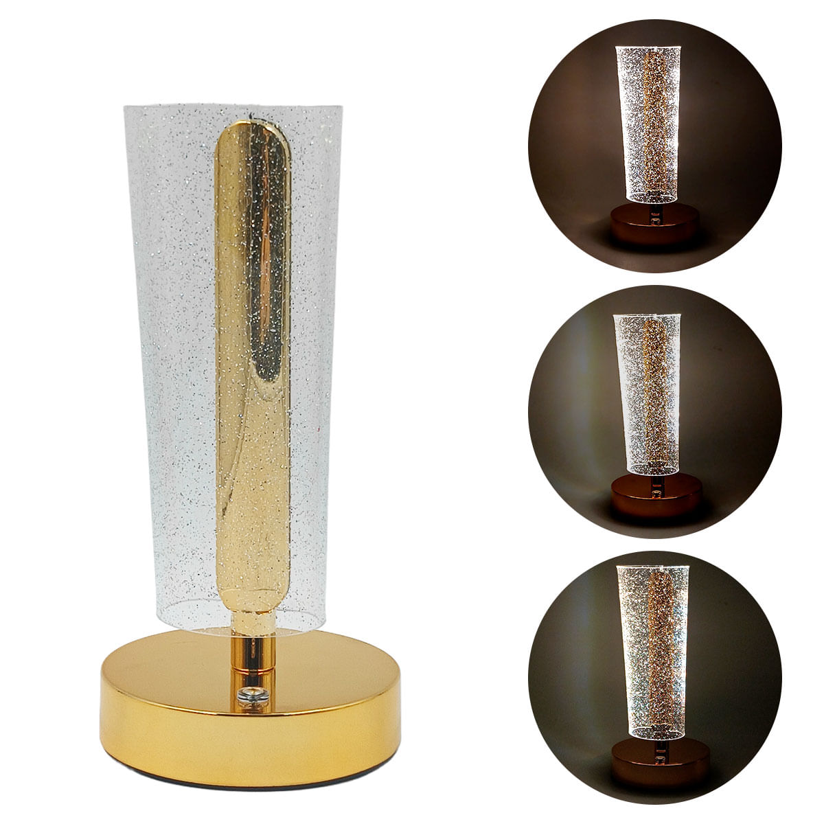 Luminária Mesa Led Decorativa 22cm em Plástico Y888