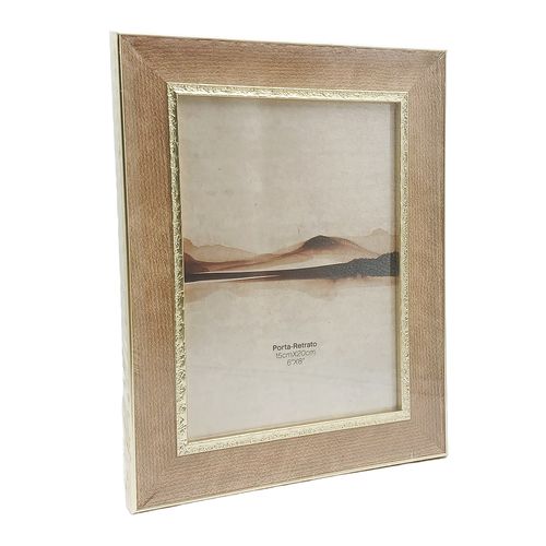 Porta Retrato Decorativo 15x20cm em Madeira e Plástico Dcarte