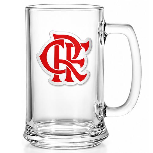 Caneca Flamengo 420ml em Vidro Allmix