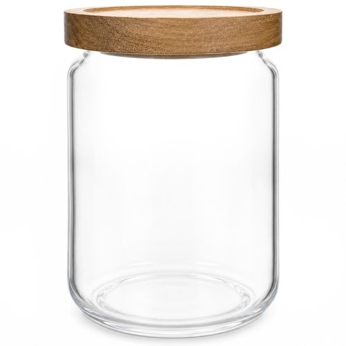 Pote Hermético C/ Tampa MDF 700ml em Vidro Flashgoods