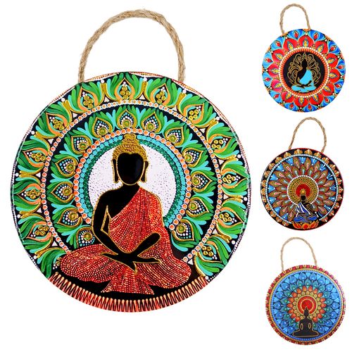 Placa Decorativa Buda 16cm em Porcelana Youbai