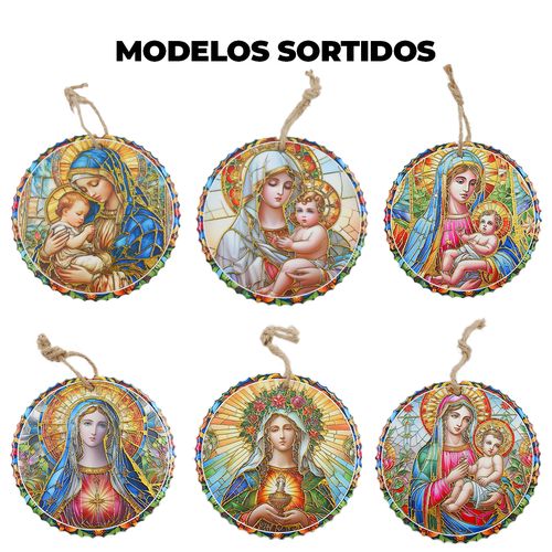 Placa Decorativa Maria 16cm em Porcelana Youbai