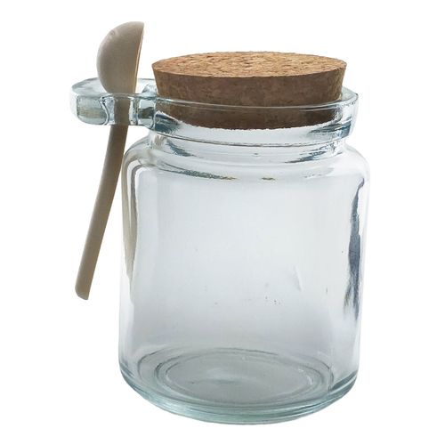 Porta Condimento C/Colher 200ml em Vidro Lehavi