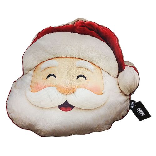 Almofada Rosto Noel 54x50cm em Poliéster NSW NAC