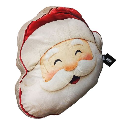 Almofada Rosto Noel 54x50cm em Poliéster NSW NAC