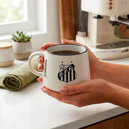 Caneca Santos 500ml em Cerâmica Zona Criativa