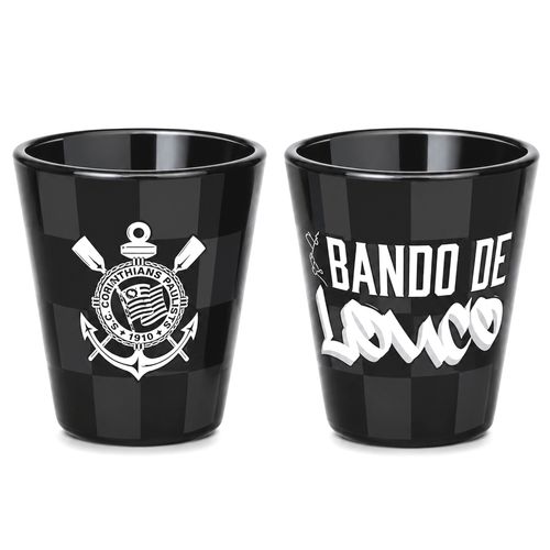 Jogo de Copo Shot Corinthians 55ml em Vidro Allmix