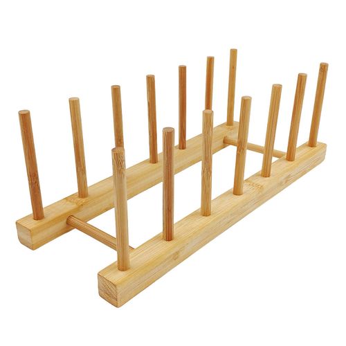 Escorredor de Louça C/ 6 Divisórias 30x12,5cm em Bambu Imporiente