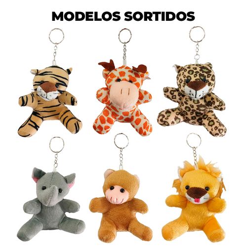 Chaveiro Animais de Pelúcia 9,5cm em Poliéster Interponte