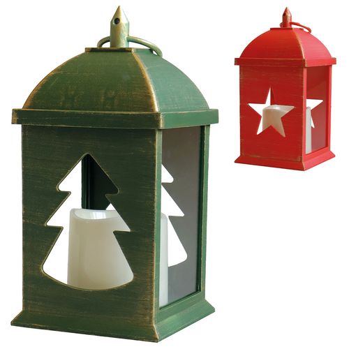 Luminária Natalina C/ LED 23x10cm em Plástico Fartex