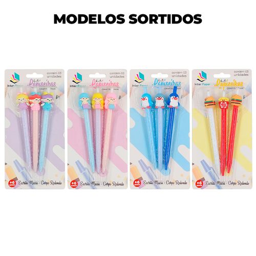 Kit Lapiseira 0.7mm 3 Peças em Plástico Interponte