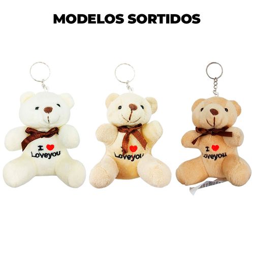 Chaveiro de Pelúcia Love You 10cm em Poliéster Interponte