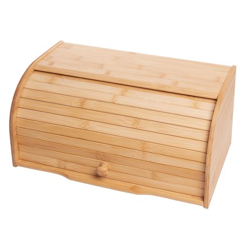Porta Pães C/ Tampa Retrátil 20x23x39cm em Bambu Lyor