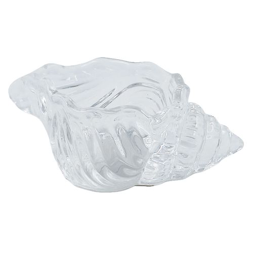 Castiçal Concha Decorativa 9x4,5cm em Vidro Interponte