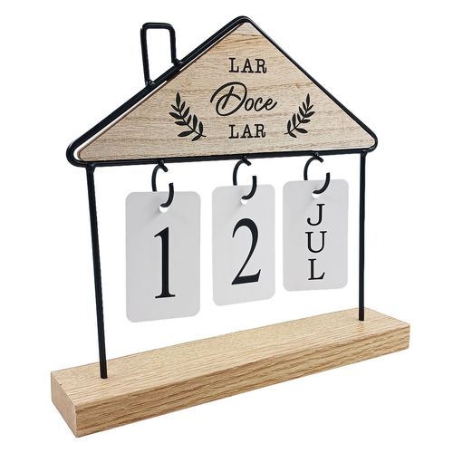Calendário Decorativo 24x21cm em MDF Interponte