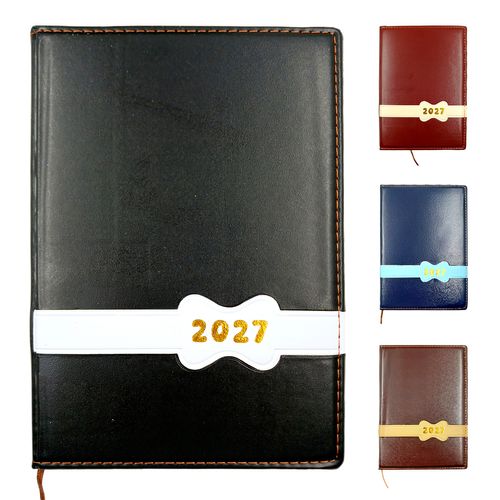 Agenda 2027 13,9x20,4cm em Papel e Couro Interponte