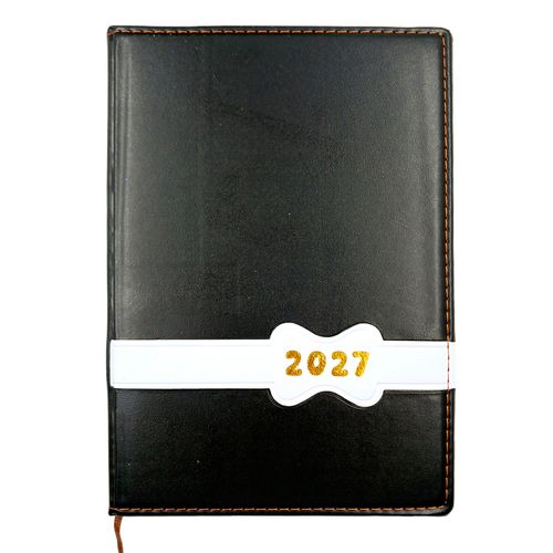 Agenda 2027 13,9x20,4cm em Papel e Couro Interponte