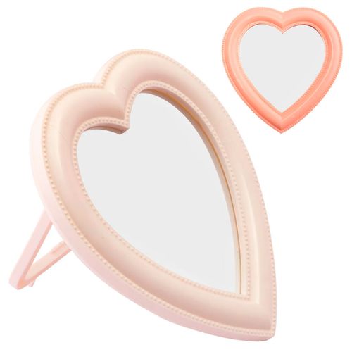 Espelho de Mesa Coração 18cm em Plástico Interponte
