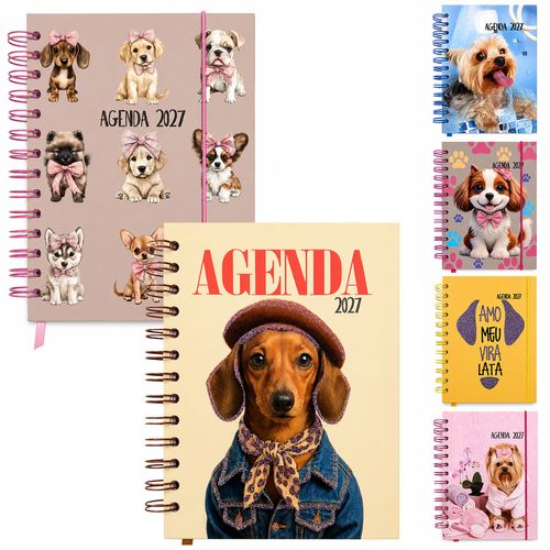 Agenda Cachorrinhos 2027 18,5x13cm em Papel Interponte