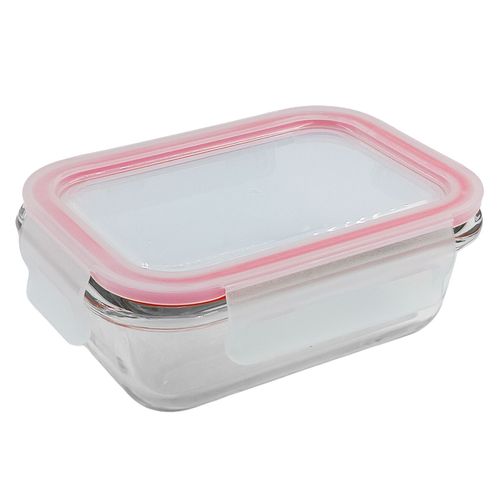 Pote Retangular Hermético 370ml em Vidro Jolitex