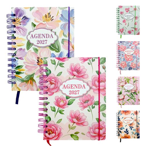 Agenda Flores 2027 18,5x13cm em Papel Interponte