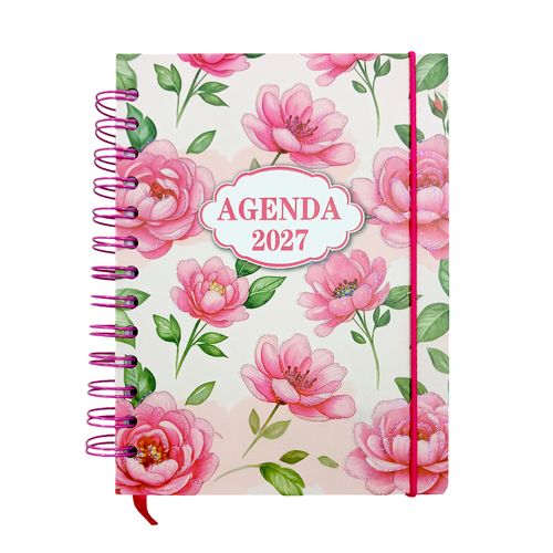 Agenda Flores 2027 18,5x13cm em Papel Interponte