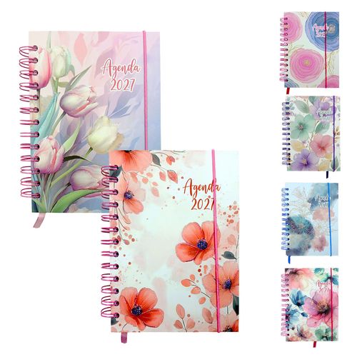 Agenda Flores 2027 18,5x13cm em Papel Interponte