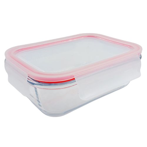 Pote Retangular Hermético 630ml em Vidro Jolitex