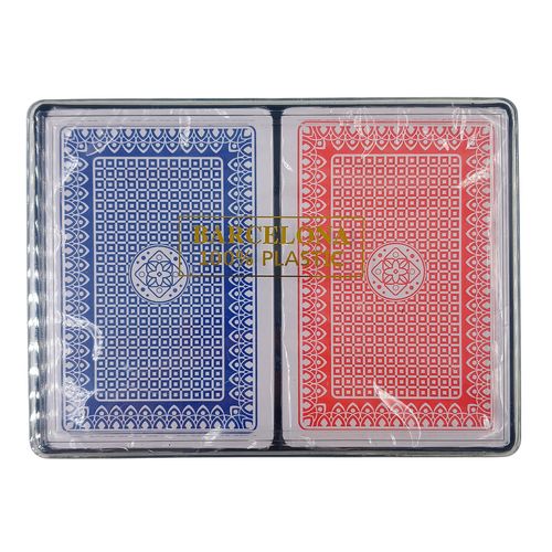 Jogo de Baralho 2 Peças 8,7x5,7cm em Plástico Dynasty