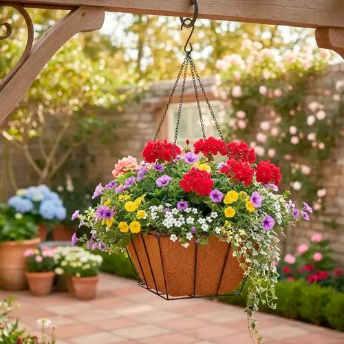 Cesto Suspenso 14x20x20cm em Fibra Natural Fu Xing