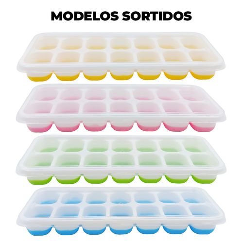 Forma de Gelo C/ Tampa 21x9cm em Plástico Kehome