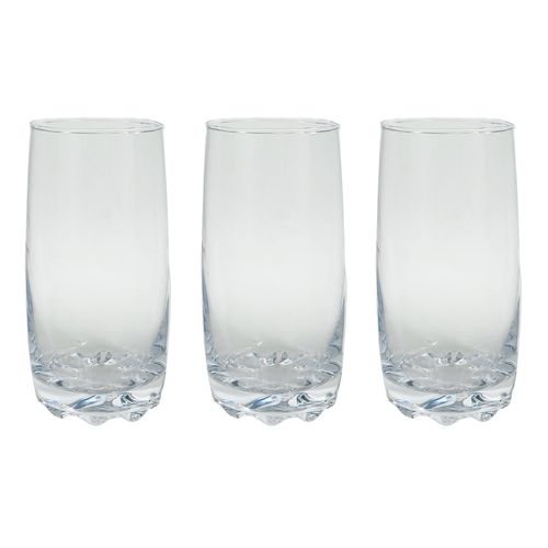 Jogo de Copos 3 Peças 390ml em Vidro Vista Home