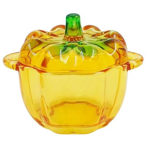 Potiche Decorativo Pumpkin 5x7cm em Vidro Kehome