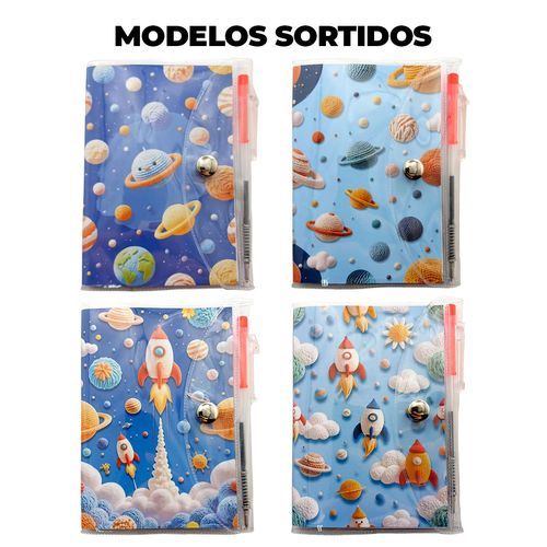 Caderno de Anotações Espacial 11x9cm em Papel Michael Judi