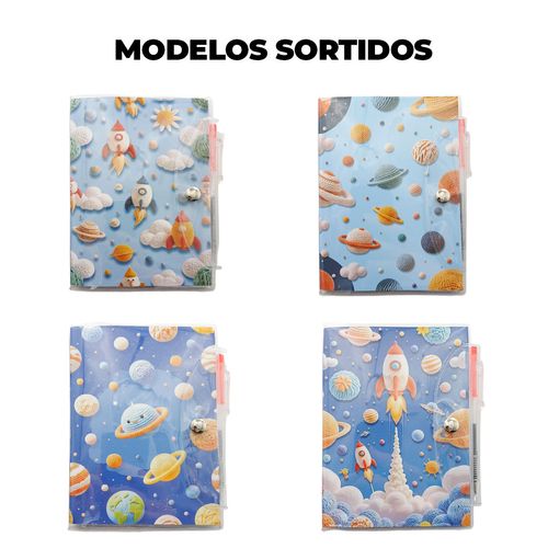 Caderno de Anotações Espacial 14x10cm em Papel Michael Judi