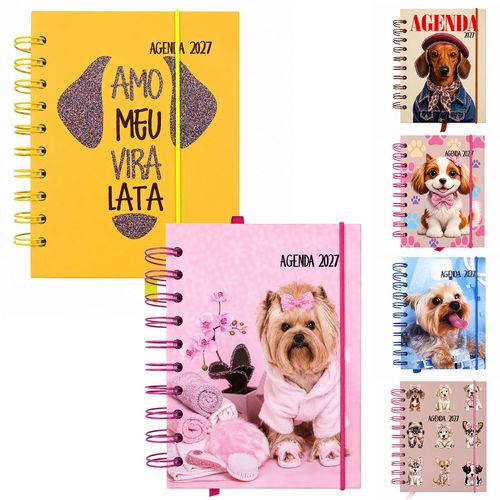 Agenda Cachorrinhos 2027 10,4x14,1cm em Papel Interponte
