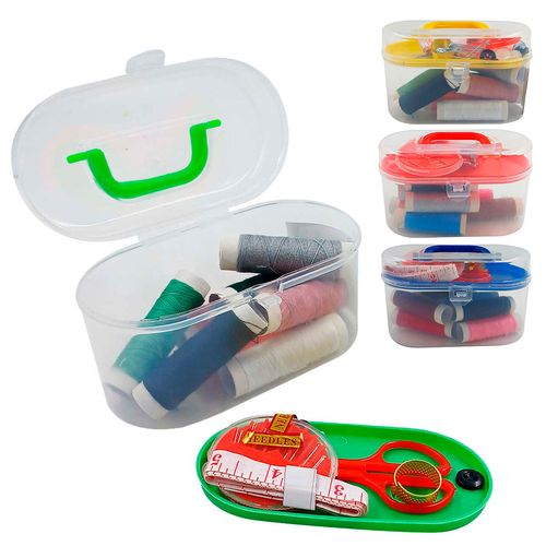 Kit Costura C/ Maleta 18 Peças 7,5x11,7cm em Plástico Kehome