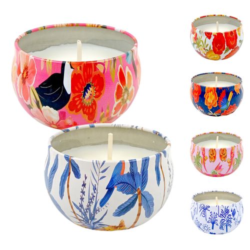 Lata Porta Vela Tropicana 6cm em Metal Interponte