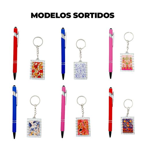 Kit Chaveiro Tropicana 2 Peças em Metal Interponte