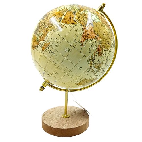Globo Mundi Decorativo 15x22cm em Plástico Mai Home