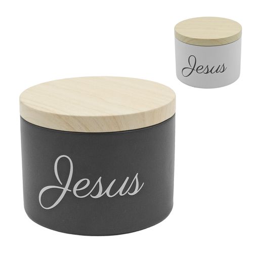 Lata Decorativa Jesus 230ml em Metal Freecom