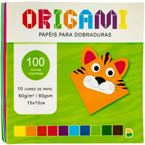 Papeis Origami 15cm em Papel Todo Livro