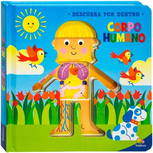 Livro Descubra Por Dentro Do Corpo Humano 19cm em Papel Todo Livro