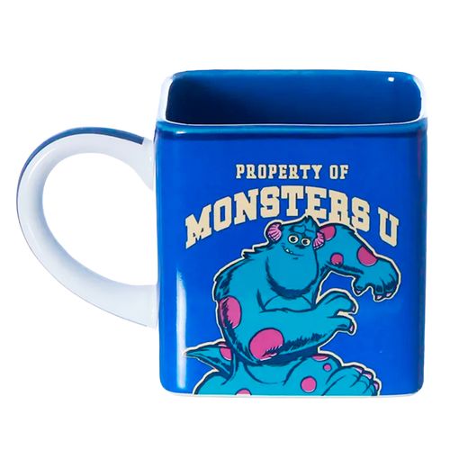Caneca Cubo Monsters University 300ml em Cerâmica Zona Criativa