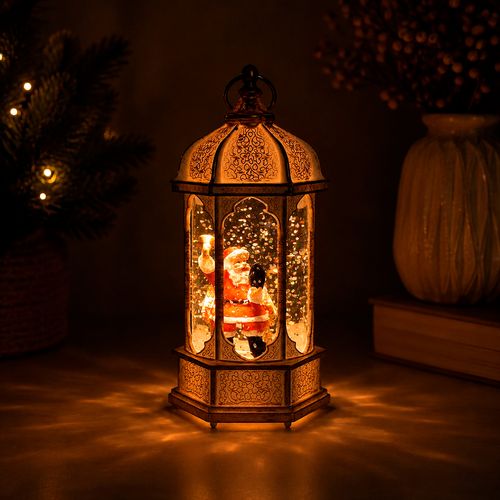 Luminária Papai Noel 14x6cm em Plástico Bela Flor