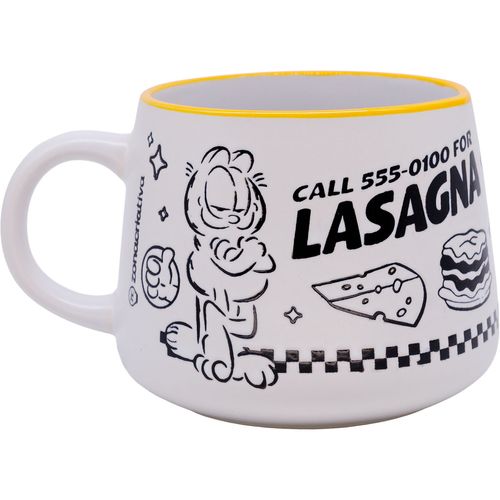 Caneca Garfield Moma  500ml em Cerâmica Zona Criativa