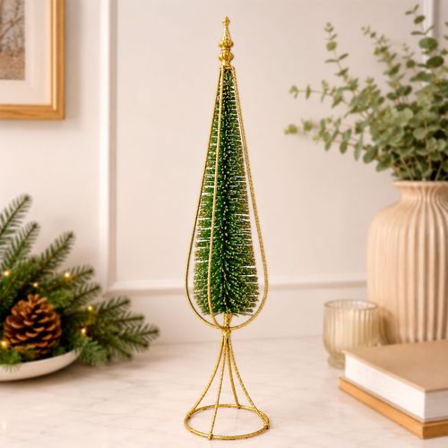 Árvore De Natal Glitter 68x14cm em Plástico Bela Flor